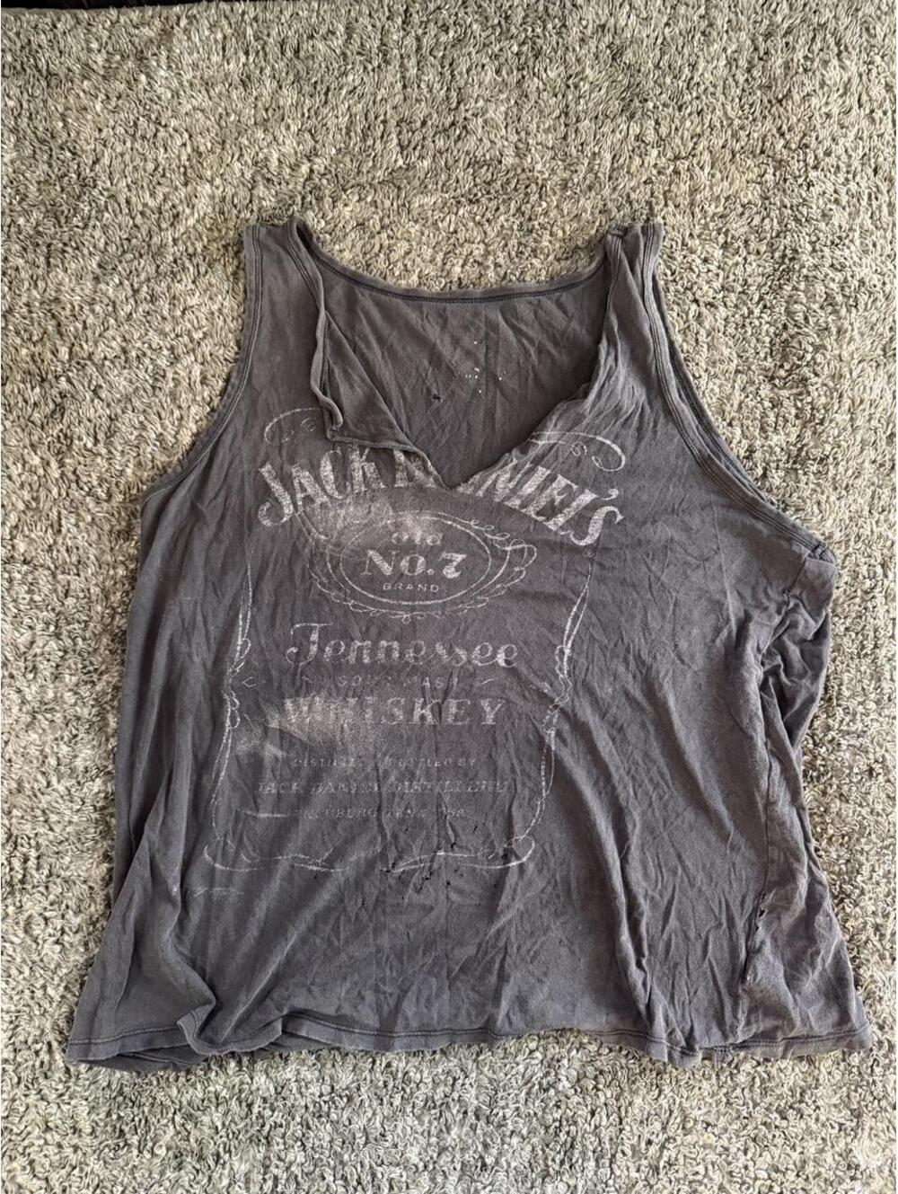 Jack Daniel's Tennessee Whiskey Gray Sleeveless Tank Top